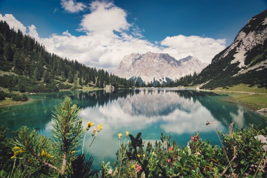 Seebensee mit Zugspitze, Juli 2020