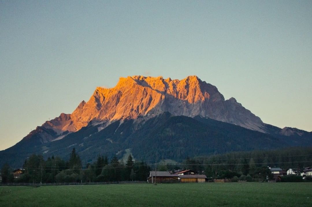 Zugspitze im Sonnenuntergang, Juli 2020